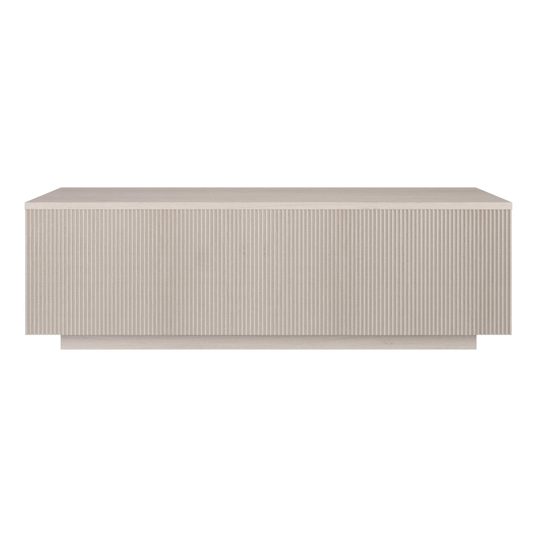 Evelyn&Zoe Modern/Contemporary 48" Wide Alder White Coffee Table