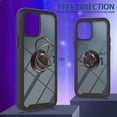 thumbnail image 2 of Nalacover Case for iPhone 15 Plus, 360 Full Body Protection 3 in 1 Rugged PC Backplane TPU Bumper Ring Holder Kickstand Shockproof Heavy Duty Protective Cover For iPhone 15 Plus, Darkblue, 2 of 5