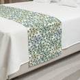thumbnail image 2 of Floral Bed Runner, Detailed Leaves with Pointy Edges Stripes Spring Tones, Decorative Accent Bedding Scarf for Hotels Homes and Guestrooms, Queen, Multicolor, by Ambesonne, 2 of 2