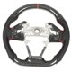 thumbnail image 4 of Volante de coche volante de carreras deportivo de fibra de carbono cuero perforado parte inferior plana tipo D para ANGGREK Otros, 4 of 8