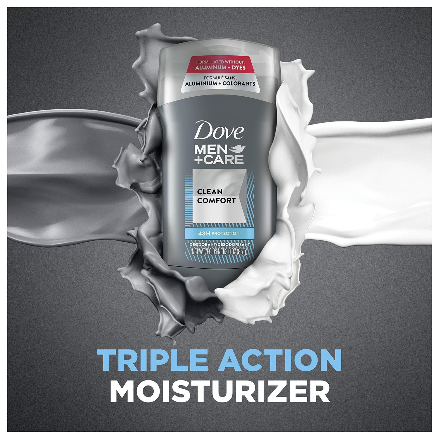 Dove Men+Care Long Lasting Antiperspirant Deodorant Stick, Clean Comfort, 3 oz (4 Pack)