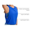 thumbnail image 4 of Remera CRZ YOGA sin mangas de algodón Pima suelta azul XL, 4 of 6
