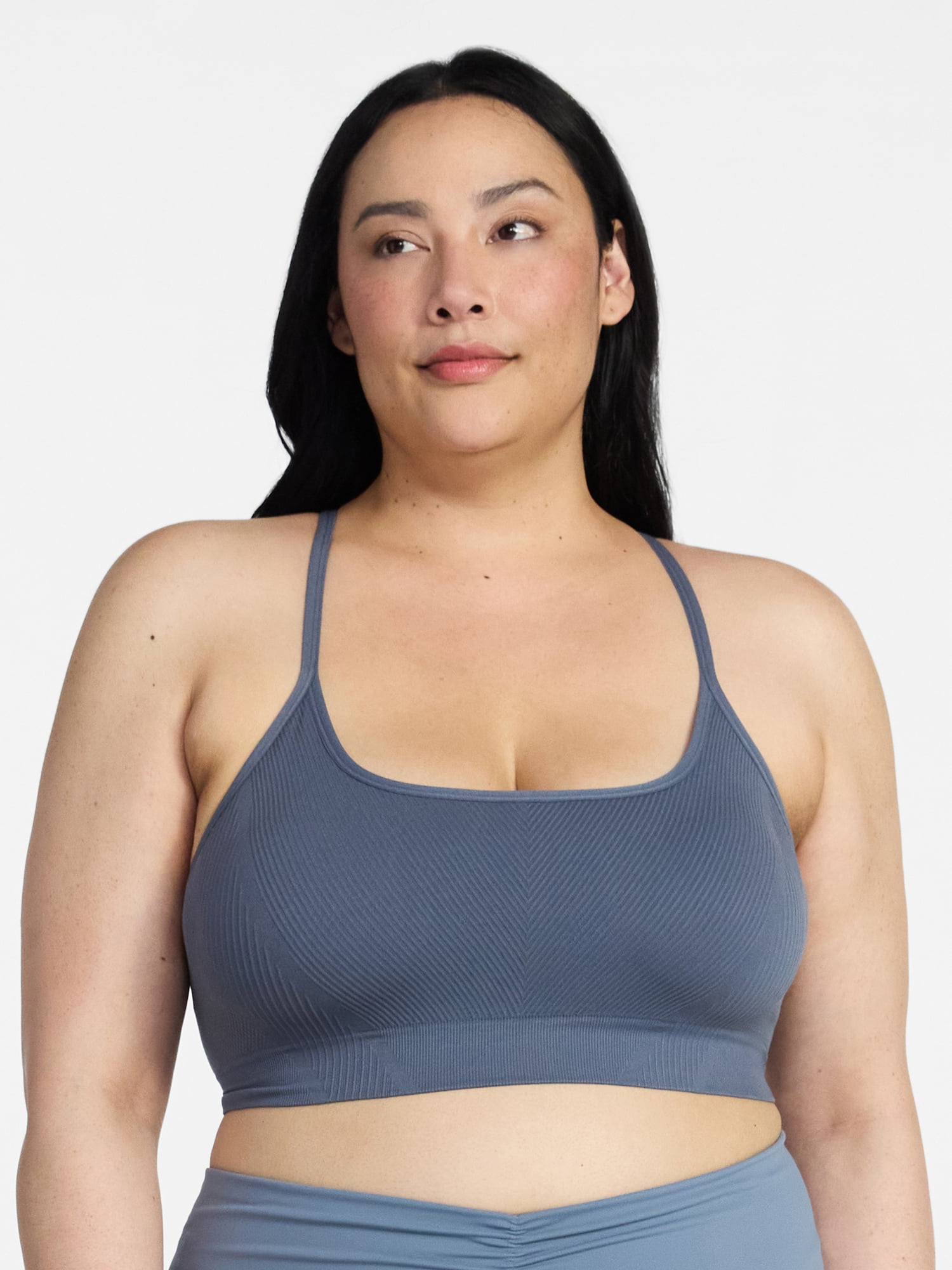 Avia Women's Low Support Seamless Textured Cami Sports Bra, Sizes XS-XXXL
