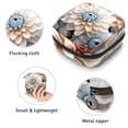 thumbnail image 3 of Petal Flower Velvet Mini Pouch for Period Purse and Bag, Zipper Pouch Men, Money Pouch Travel | Oxford Fabric | 4.7x6.6x6.6 in, 3 of 6