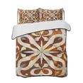 thumbnail image 2 of Burnt Orange Retro Twin XL Size Down Alternative Comforter, Lightweight Comforter Quilt Bedding Set with Pillow Shams Ethnic Flowers Impressionist Art All Seasons Bed Comforter Duvet Insert 68"x98", 2 of 7