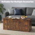 thumbnail image 3 of CONCETTA Extra Large Wooden Storage Bench & Chest with Safety Hinges, Shoe Bench and Entryway Storage, Rust, 3 of 8