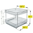thumbnail image 4 of LYNK PROFESSIONAL 10-1/4" Wide Double Pull Out Spice Rack Organizer for Cabinet, Slide Out Shelf, Chrome, 4 of 10