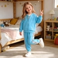 thumbnail image 6 of Girls Boys Zipper Sweatshirt And Sweatpants Set Pajamas & Dailywear Set Cardigan Sweatshirt Set Back-To-School Pajamas & Dailywear Set 1T 2T 3T 4T 5T 6T Set 9-12 Months, 6 of 7