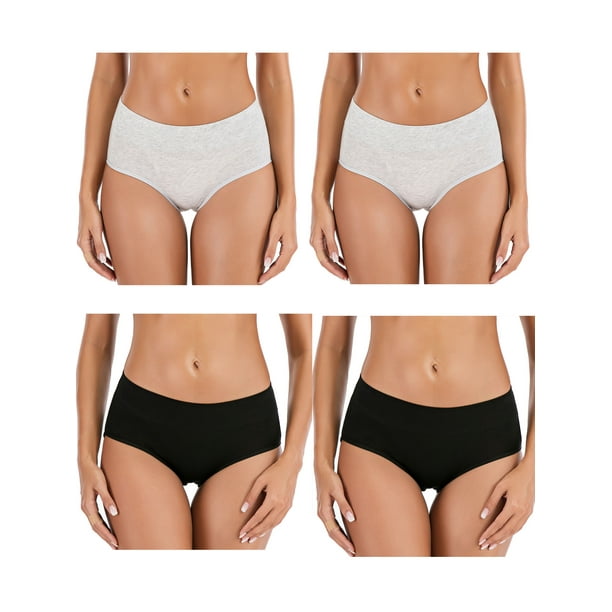 YouLoveIt Women's Underwear Cotton Panties High Waist Brief Underwear