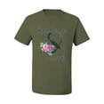thumbnail image 2 of Wild Bobby, Have Courage & Be Kind Flower Artsy Gift Inspirational Pop Culture Men's Graphic T-Shirt, Military Green, Medium, 2 of 3