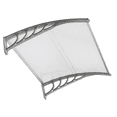 thumbnail image 4 of Tcbosik 40" x 38" Window Awning, Modern Polycarbonate Cover Door Canopy for Porch, Patio, Garden, Balcony, Gray & Silver, 4 of 10