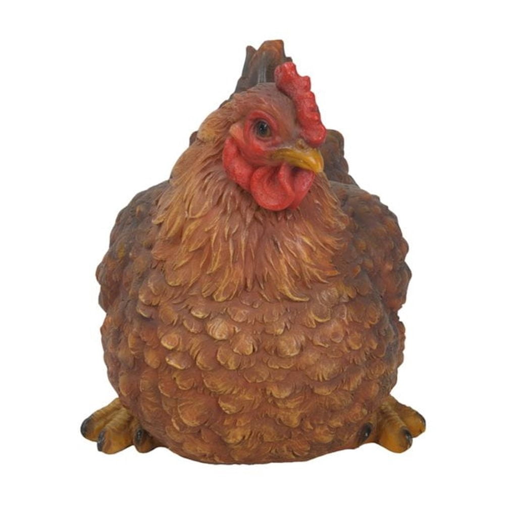 Hi-Line Gift Squatting Hen Garden Statue