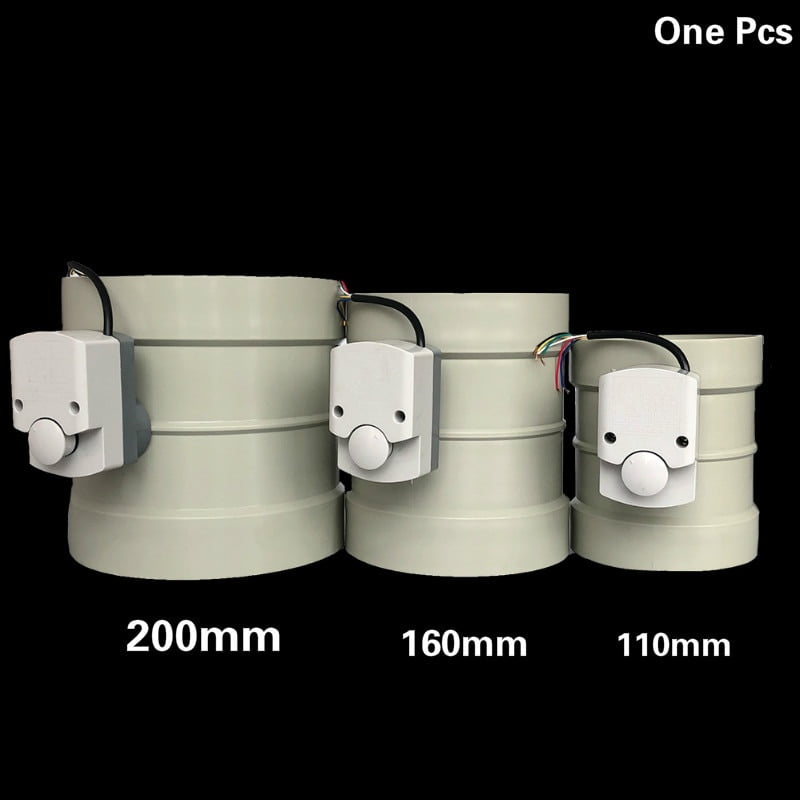 PP Electric Air Duct Valve Air Damper Valve Motorized Pipe Valve with