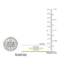 thumbnail image 4 of Dazzlingrock Collection 5mm Round Aquamarine Solitaire Engagement Ring for Women (Color Blue, Clarity Moderately Included) in 14K Yellow Gold, Size 9.5, 4 of 5