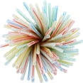 thumbnail image 3 of 100 Pcs Disposable Plastic Straws Drinking - Flexible Bendy Straws - Assorted Colored, 3 of 7