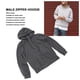 thumbnail image 2 of Sudadera con capucha masculina con cremallera Algodón masculino del color llano de la ropa deportiva con capucha de la cremallera para la vida diaria ANGGREK  Otros, 2 of 7