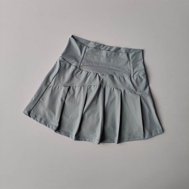 Falda corta deportiva de cintura alta de verano, pantalones cortos forrados, Fitness, Yoga, secado rápido, faldas deportivas para correr, falda de tenis, ropa de Golf para mujer