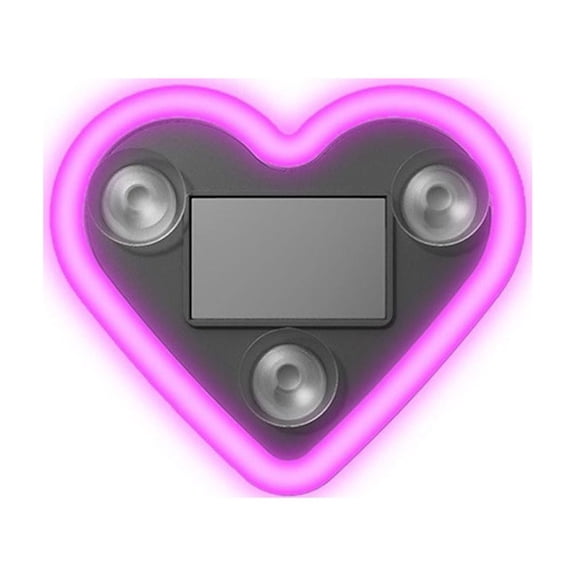 Crazyview Car LED Ambient Light - Solar-Powered Heart-Shaped LED Neon Light, IP65 Waterproof, Switchable Modes, Romantic Car, Outdoor Decor,