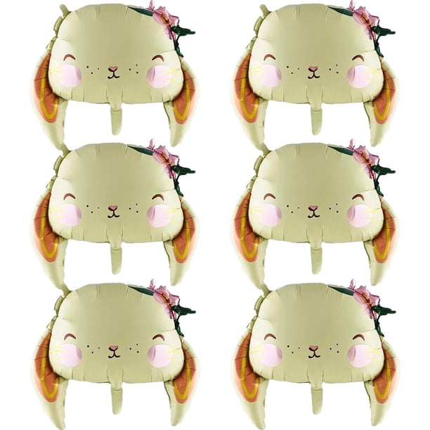 Big Pink Piggy Head Foil Balloons - 6 Pack, Woodland Animal Theme For Birthday & Baby Shower Decor 2 thumbnail image