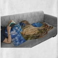 thumbnail image 6 of Greece Soft Flannel Fleece Throw Blanket, Vivid Illustration of Navagio Beach Sunrise Zakynthos Island, Cozy Plush for Indoor and Outdoor Use, 60" x 80", Azure Blue White, by Ambesonne, 6 of 6