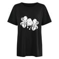 thumbnail image 1 of Penkiiy Mode Dames Imprimé Saint-Patrick Manches Courtes Col Rond Chemise Femme Décontractée Ample S Noir, 1 of 1