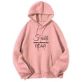 thumbnail image 5 of DondPO Chandail à Capuchon à Capuche pour Femmes, Sweat à Capuche Décontracté avec Imprimé Graphique et Cordon de Serrage, Tunique avec Poches, Sweat à Capuche Graphique pour Femmes Rose m, 5 of 5