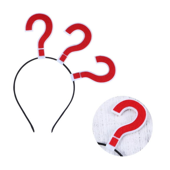 BESTOYARD Red Question Mark Headband Hair Hoop Lightweight Fabric Wrapped