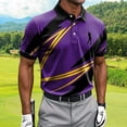 thumbnail image 5 of Fnnxeal Mens Polo Shirts Graphic Golf Summer Casual Short Sleeve Collared Polo Purple Shirts for Men Size 2XL, 5 of 5