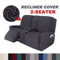thumbnail image 4 of YEERSWAG 2 Seater Stretch Recliner Slipcover Soft Sofa Chair Cover Furniture Full Cover, 4 of 5
