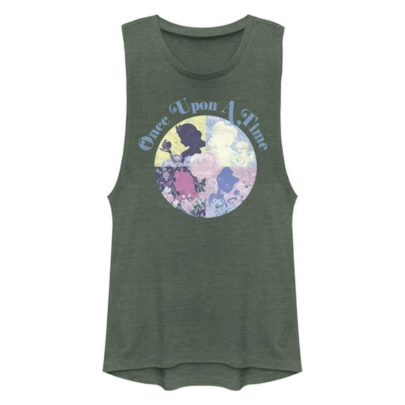 Junior's Disney Once Upon a Time Princess Profile Festival Muscle Graphic T-Shirt