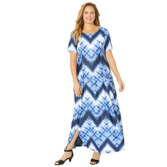 Catherines Women's Plus Size Petite Scoopneck Maxi Dress