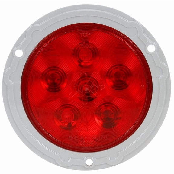 Paccar 44322R Brake / Tail / Turn Signal Light Super 44, Red, Round, Led, 6