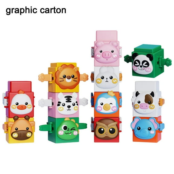 6/12pcs Stacking Toys Blocks Learning Toys Birthday Gifts Developmental Sensory Toys 2 I6H4 For Toddlers 3 4 Gi Old Years Boys 1