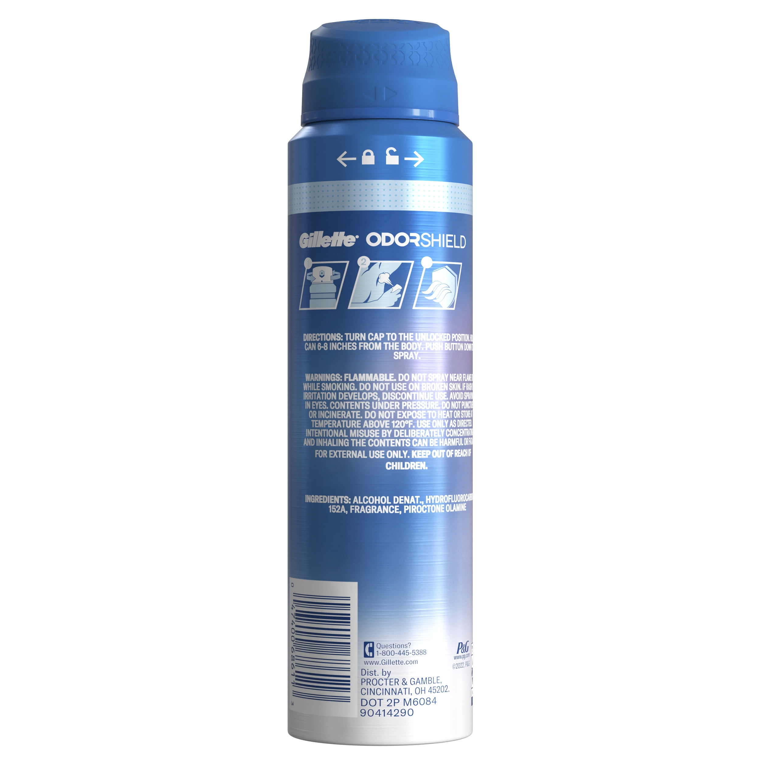 Gillette Aluminum Free Deodorant for Men, Dry Spray, Tropical Breeze, 4.3oz