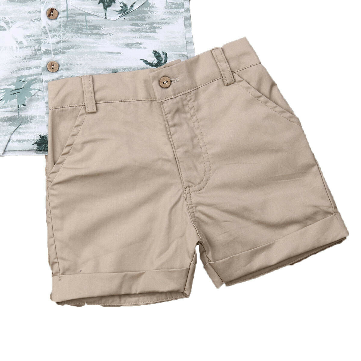 baby boy green button down shirt