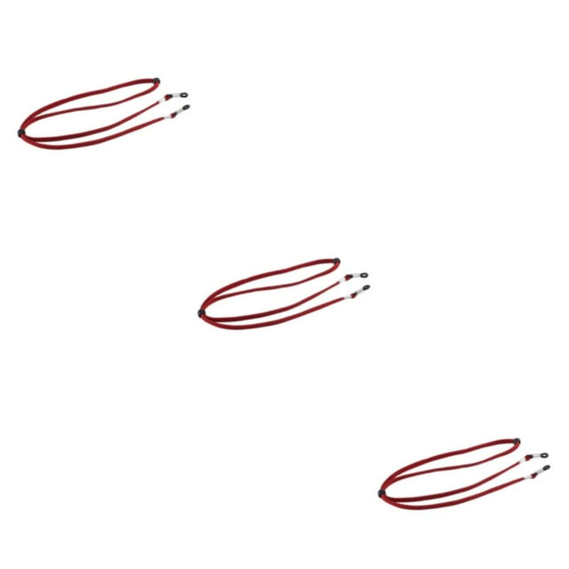 Transemion Eyeglass Strap Non- for Slip Stretchy Universal Rope Eyewear Sports Retainer Red 26.77 Inch 3Set