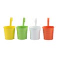 thumbnail image 1 of Shisuyan Small Iron Bucket White 4Pack 3.9X3.1in, 1 of 9