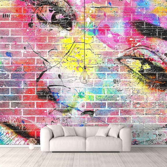 Idea4wall 4pcs Vintage Pictures Collage Peel and Stick Wallpaper Removable Wall Murals Large Wall Stickers for Home Decoration, 66"x24"