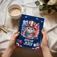 thumbnail image 3 of Patriotic Scottish Fold Celebrates 4th of July Spiral Bound Journal Cat Lover Kitten Owner Gifts 5x7in Spiral Notebook - 02009, 3 of 5