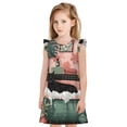 thumbnail image 1 of Vsdgher Robe de Nuit Chat Noir Rose pour Filles Chemises de Nuit Manches Courtes à Volants Robe de Nuit Pyjama pour Fête Pyjama-TG, 1 of 6