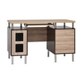 thumbnail image 4 of Esly 47.2” Two-Tone Espresso Computer Desk – Drawers, File Cabinet, USB & Power Outlet, 4 of 16