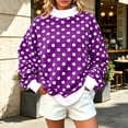 thumbnail image 5 of Levmjia Women's Polka Dot Sweater Winter Long Sleeve Mock Neck Pullover Casual Loose Fit Top for Women, 5 of 9