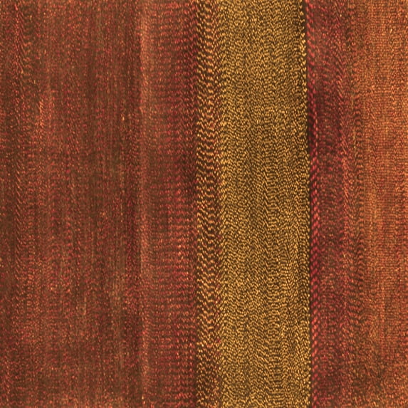 Ahgly Company Indoor Square Abstract Orange Contemporary Area Rugs, 7' Square