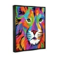 thumbnail image 4 of Stupell Industries Bold Hued Lion Portrait Animals & Insects Painting Black Floater Framed Art Print Wall Art, 25 x 31, 4 of 10