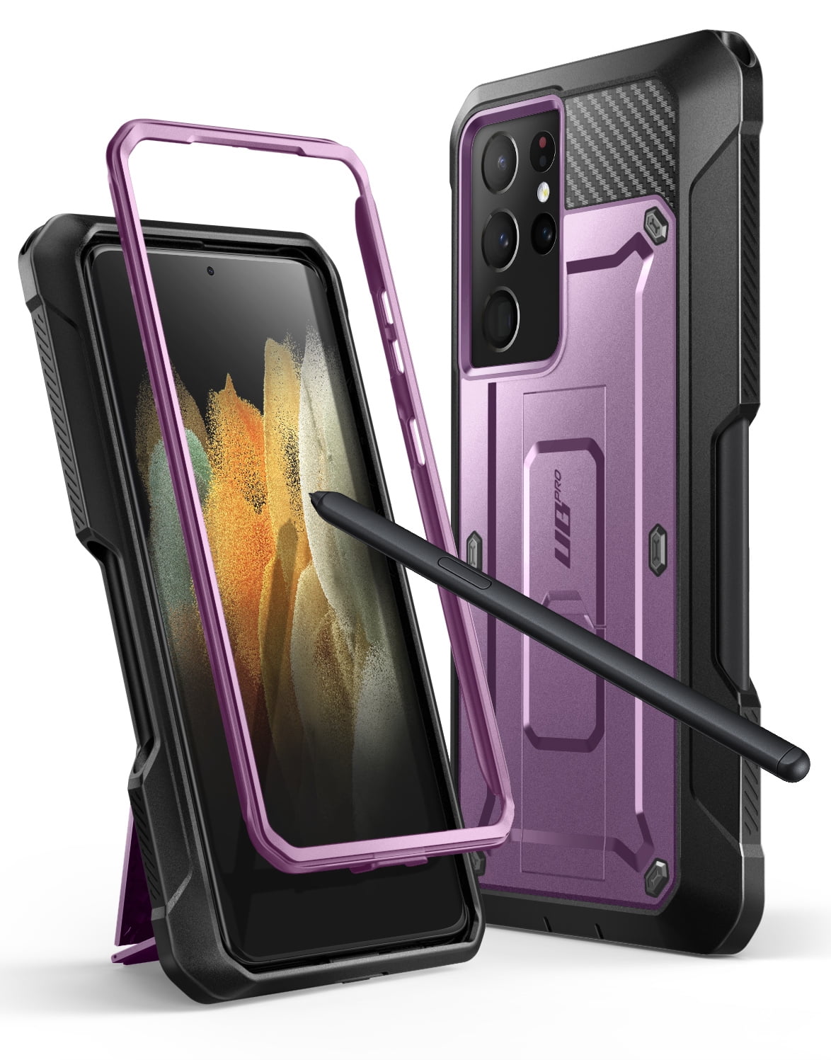 Supcase Unicorn Beetle Pro Series Case For Samsung Galaxy S21 Ultra 5g 21 Release Full Body Dual Layer Rugged Holster Kickstand Case With S Pen Slot Violte Walmart Com