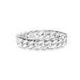 thumbnail image 2 of Miabella 925 Sterling Silver Italian 4mm Cuban Link Band Ring for Women Made in Italy (7), 2 of 5