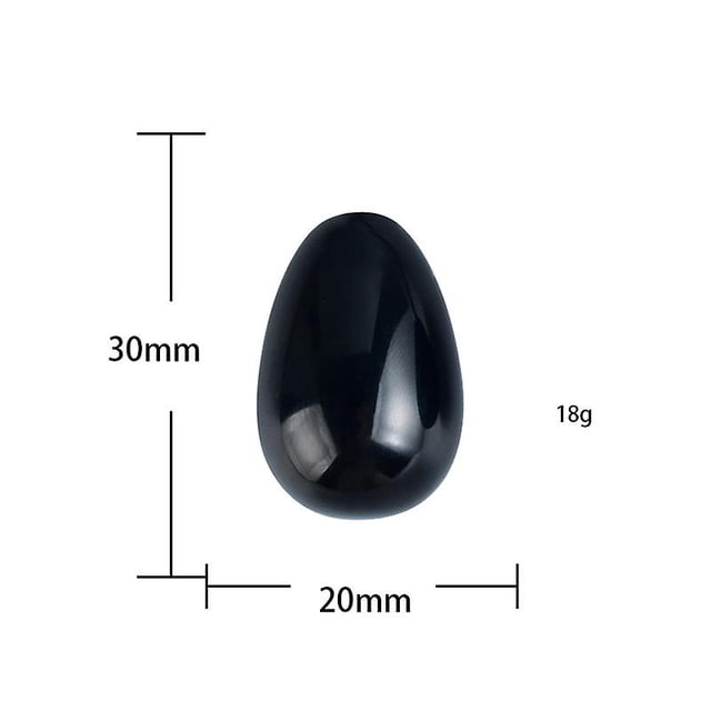 Huevo de obsidiana Yoni negro, piedra de cristal de masaje de Jade Natural para ejercicio de Kegel, masaje muscular Vaginal, bolas Ben Wa, bola de masaje