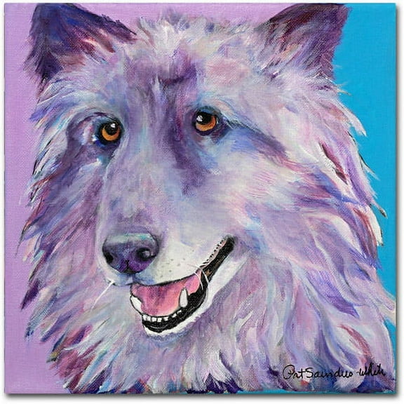 Trademark Fine Art "Puppy Dog" Canvas Art by Pat Saunders