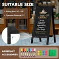 thumbnail image 3 of A-Frame Double-Sided Magnetic Chalkboard 40"x20", Solid Pine Wood Freestanding Sandwich Board for Restaurants, Cafes, Weddings (Black), 3 of 8