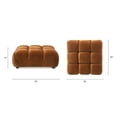 thumbnail image 3 of Marcel 36" Bubble Modular Modern Cocktail Ottoman with Orange Performance Velvet, 3 of 7